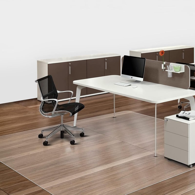 SALLOUS Chair Mat for Hard Floors, 60" x 75" Office Chair Mat for Hard Surface, Vinyl Floor Mat for Gaming Chairs, Multi-Purpose Floor Protector Desk Mat for Home Office (Clear) - Image 1